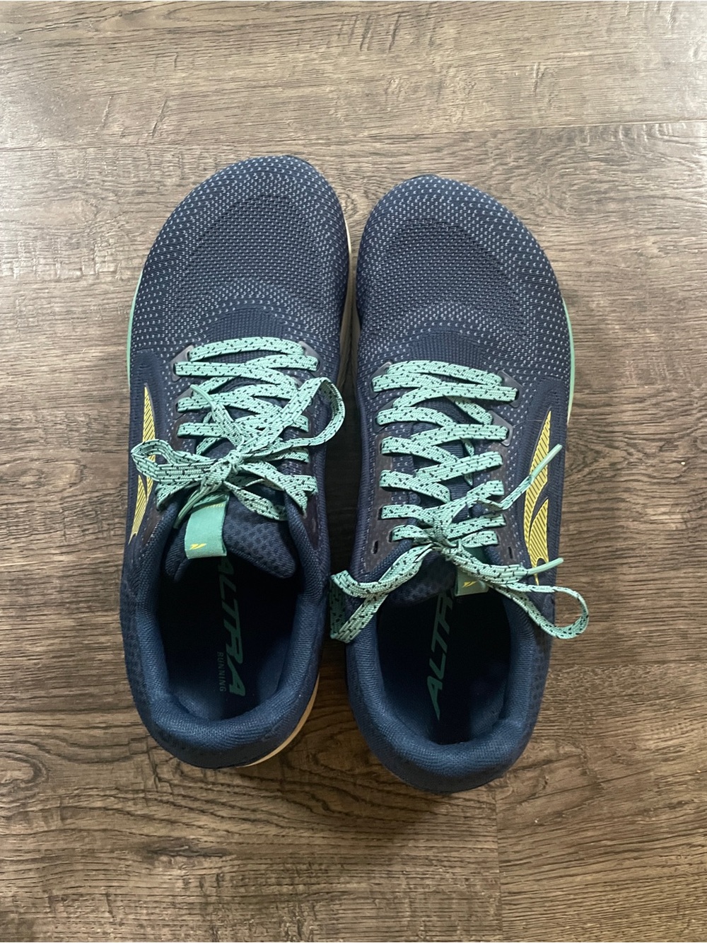 Altra Navy Running Shoes with Mint Accents